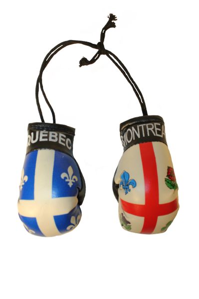 QUEBEC & MONTREAL City Flags Mini BOXING GLOVES