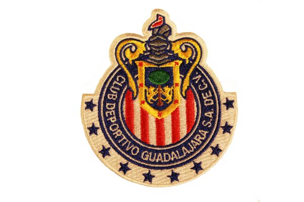 CHIVAS CLUB DEPORTIVO GUADALAJARA S.A. DEC.V. ( Mexico ) Embroidered Iron - On PATCH CREST BADGE .. Size : 3" x 3.5" Inch