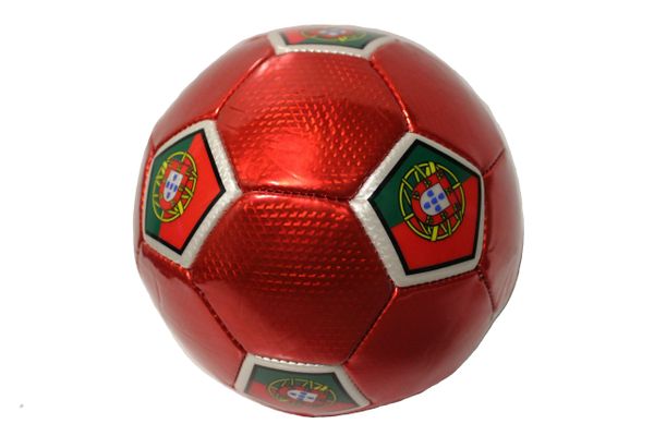 PORTUGAL Red Country Flag Logo SOCCER BALL ...Size : 3