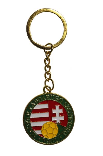 HUNGARY Country Flag logo Soccer Ball MAGYAR LABDARUGO SZOVETSEC 1901 , 1.5" Inch Round Metal KEYCHAIN