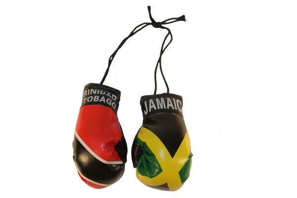 TRINIDAD and TOBAGO & JAMAICA Country Flags Mini BOXING GLOVES