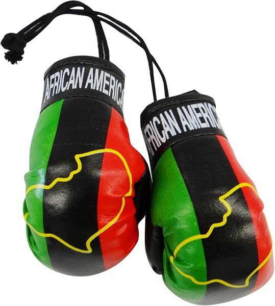 AFRICAN AMERICAN Flag Mini BOXING GLOVES