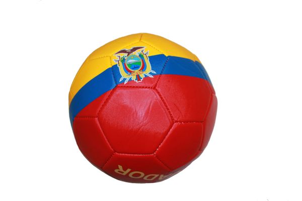 ECUADOR RED - BLUE-YELLOW COUNTRY FLAG FIFA WORLD CUP SOCCER BALL SIZE 5 .. NEW AND IN A PACKAGE