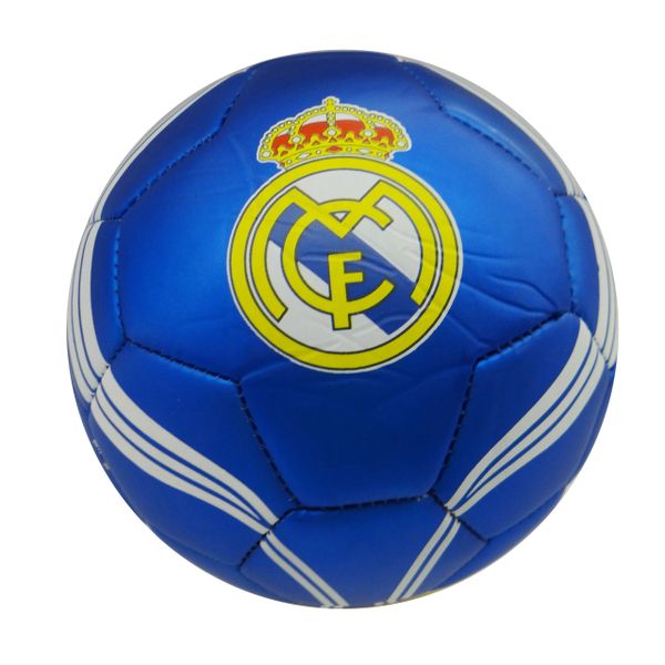 REAL MADRID / PREMIERA LIGA , SPAIN / BLUE WITH WHITE STRIPES SOCCER BALL SIZE 5.. NEW AND IN A PACKAGE
