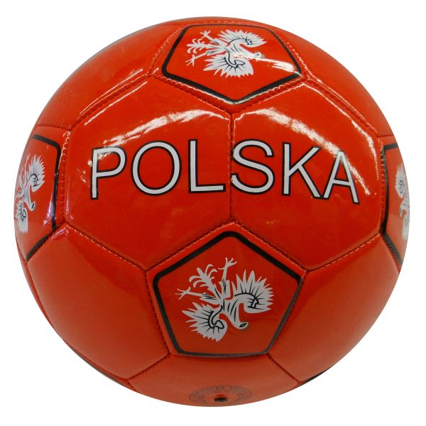 POLSKA POLAND RED - BLACK WITH EAGLE FIFA WORLD CUP SOCCER BALL SIZE 5 .. NEW AND IN A PACKAGE
