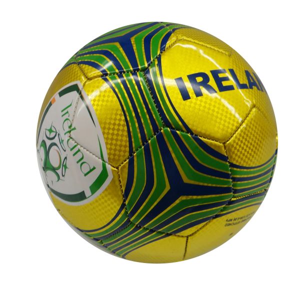 IRELAND YELLOW WITH COLORED STRIPES FIFA WORLD CUP SOCCER BALL SIZE 5 .. NEW AND IN A PACKAGE