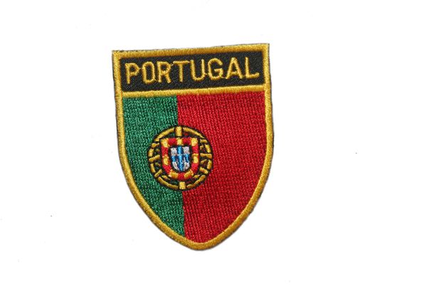 PORTUGAL COUNTRY FLAG OVAL SHIELD EMBROIDERED IRON ON PATCH CREST BADGE .. SIZE : 2" X 2.5" INCHES .. NEW