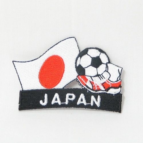 JAPAN FIFA SOCCER WORLD CUP , KICK COUNTRY FLAG EMBROIDERED IRON ON PATCH CREST BADGE .. SIZE : 2" x 1.75" INCHES .. NEW