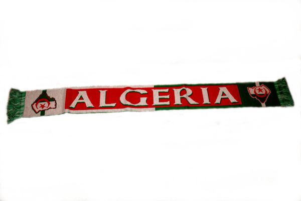 ALGERIA COUNTRY FLAG AFA LOGO FIFA SOCCER WORLD CUP THICK SCARF .. SIZE : 56" INCHES LONG X 6" INCHES WIDE , 100% POLYESTER HIGH QUALITY .. NEW