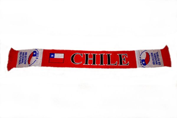 CHILE COUNTRY FLAG "SELECCION NATIONAL DE FUTBOL" FIFA SOCCER WORLD CUP THICK SCARF .. SIZE : 56" INCHES LONG X 6" INCHES WIDE , 100% POLYESTER HIGH QUALITY .. NEW