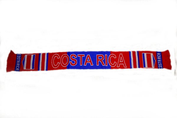 COSTA RICA COUNTRY FLAG FIFA SOCCER WORLD CUP THICK SCARF .. SIZE : 56" INCHES LONG X 6" INCHES WIDE , 100% POLYESTER HIGH QUALITY .. NEW