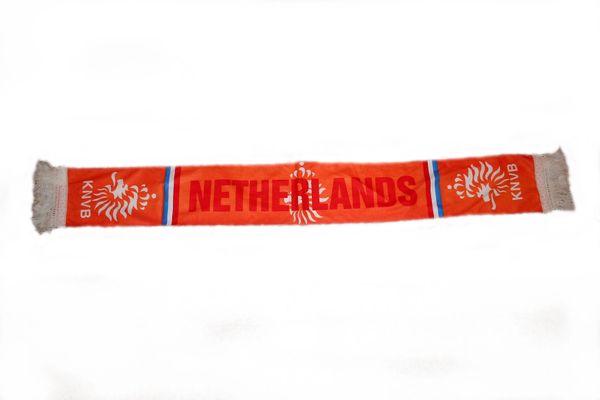 NETHERLANDS COUNTRY FLAG KNVB LOGO FIFA SOCCER WORLD CUP THICK SCARF .. SIZE : 56" INCHES LONG X 6" INCHES WIDE , 100% POLYESTER HIGH QUALITY .. NEW
