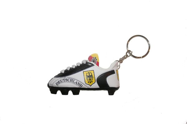 DEUTSCHLAND WHITE BLACK WITH EAGLE SHOE CLEAT KEYCHAIN .. NEW AND IN A PACKAGE
