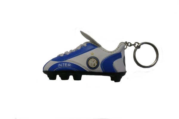 INTER MILAN LOGO SOCCER SHOE CLEAT KEYCHAIN .. NEW AND IN A PACKAGE