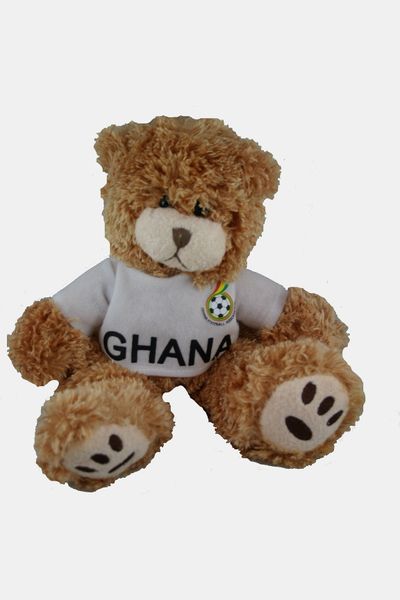 GHANA FIFA SOCCER WORLD CUP SMALL 10" INCHES JERSEY BEAR .. GREAT QUALITY .. NEW AND IN A PACKAGE