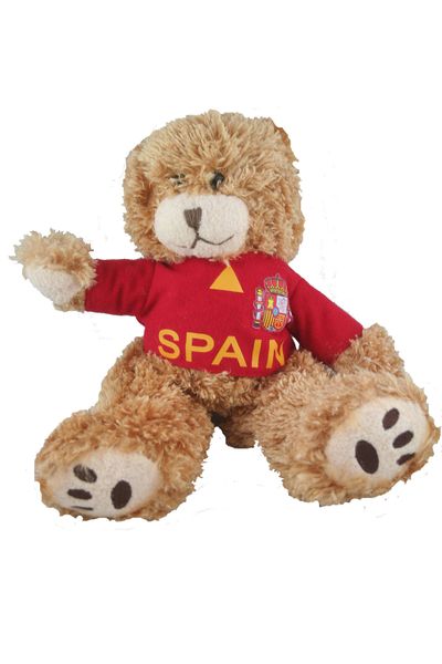 SPAIN ESPANA FIFA SOCCER WORLD CUP TORRES # 9 SMALL 10" INCHES JERSEY BEAR .. GREAT QUALITY .. NEW AND IN A PACKAGE