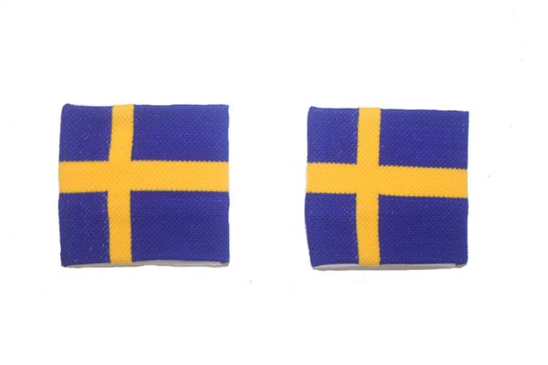 SWEDEN COUNTRY FLAG WRISTBAND SWEATBAND .. HIGH QUALITY .. NEW AND IN A PACKAGE