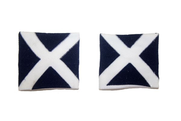 SCOTLAND ST. ANDREW CROSS COUNTRY FLAG WRISTBAND SWEATBAND .. HIGH QUALITY .. NEW AND IN A PACKAGE