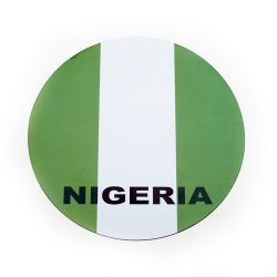 NIGERIA COUNTRY FLAG FIFA SOCCER WORLD CUP CAR MAGNET .. HIGH QUALITY .. NEW AND IN A PACKAGE