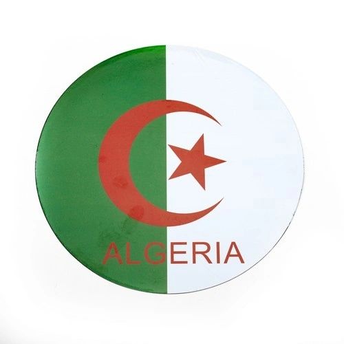 ALGERIA COUNTRY FLAG FIFA SOCCER WORLD CUP CAR MAGNET .. HIGH QUALITY .. NEW AND IN A PACKAGE