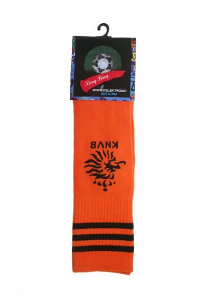 NETHERLANDS ORANGE KNVB LOGO FIFA WORLD CUP SOCKS .. HIGH QUALITY ..KID'S SIZE : AGES 6 - 10 YRS .. NEW AND IN A PACKAGE