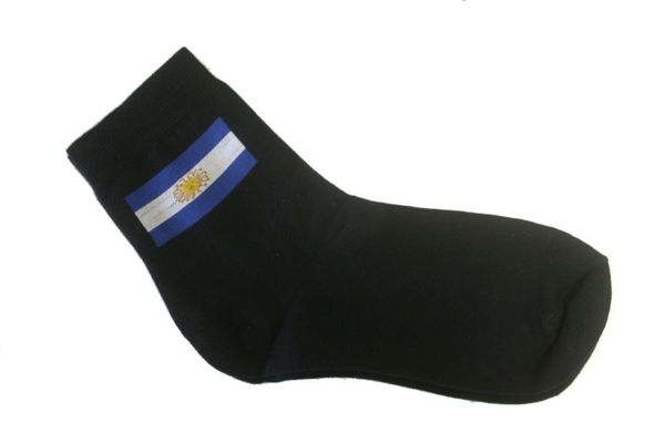 ARGENTINA BLACK COUNTRY FLAG DRESS SOCKS .. HIGH QUALITY .. NEW AND IN A PACKAGE