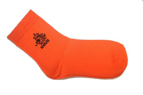 NETHERLANDS ORANGE KNVB BLACK LOGO FIFA WORLD CUP DRESS SOCKS .. HIGH QUALITY .. NEW AND IN A PACKAGE