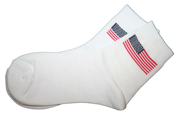 USA WHITE COUNTRY FLAG DRESS SOCKS .. HIGH QUALITY .. NEW AND IN A PACKAGE