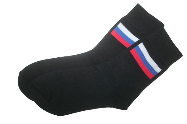 RUSSIA BLACK COUNTRY FLAG DRESS SOCKS .. HIGH QUALITY .. NEW AND IN A PACKAGE