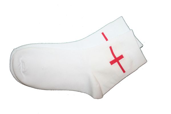 ENGLAND WHITE COUNTRY FLAG DRESS SOCKS .. HIGH QUALITY .. NEW AND IN A PACKAGE