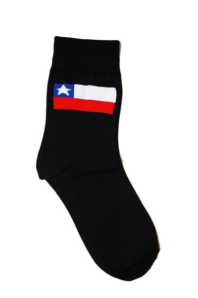 CHILE BLACK COUNTRY FLAG DRESS SOCKS .. HIGH QUALITY ..NEW AND IN A PACKAGE