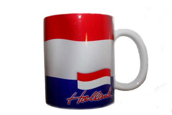HOLLAND NETHERLANDS COUNTRY FLAG CERAMIC COFFEE MUG CUP .. HIGH QUALITY .. NEW AND IN A PACKAGE