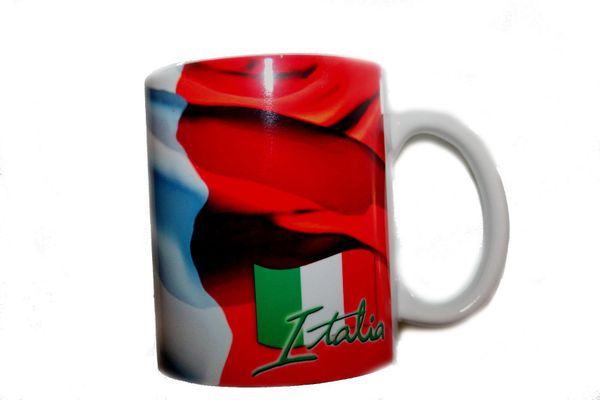 ITALIA ITALY COUNTRY FLAG CERAMIC COFFEE MUG CUP .. HIGH QUALITY .. NEW AND IN A PACKAGE