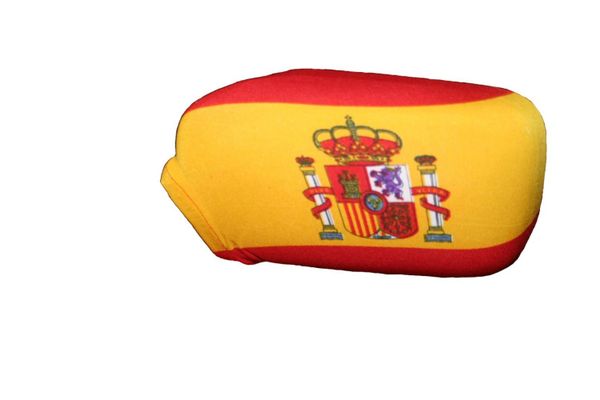 SPAIN COUNTRY FLAG CAR SIDE MIRROR COVERS 2 IN A PACK .. HIGH QUALITY .. NEW AND IN A PACKAGE