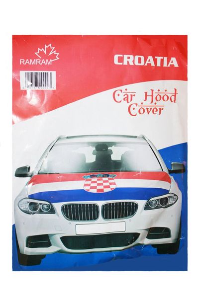 CROATIA COUNTRY FLAG FIFA WORLD CUP CAR HOOD COVER .. HIGH QUALITY .. NEW AND IN A PACKAGE