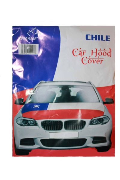 CHILE COUNTRY FLAG FIFA WORLD CUP CAR HOOD COVER .. HIGH QUALITY .. NEW AND IN A PACKAGE