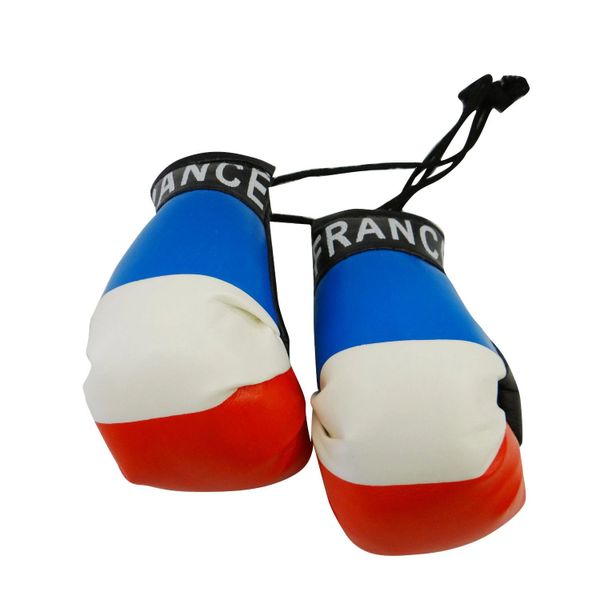 FRANCE COUNTRY FLAG MINI BOXING GLOVERS .. HIGH QUALITY .. NEW AND IN A PACKAGE