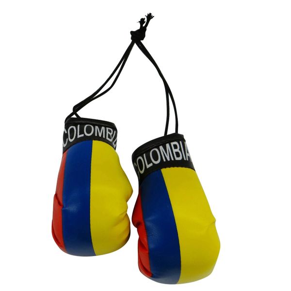COLOMBIA COUNTRY FLAG MINI BOXING GLOVERS .. HIGH QUALITY .. NEW AND IN A PACKAGE