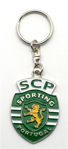 SCP SPORTING PORTUGAL METAL KEYCHAIN .. NEW AND IN A PACKAGE