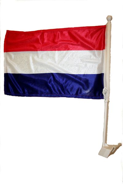 NETHERLANDS COUNTRY CAR HEAVY DUTY FLAG .. 12" X 18" INCHES .. NEW AND IN A PACKAGE
