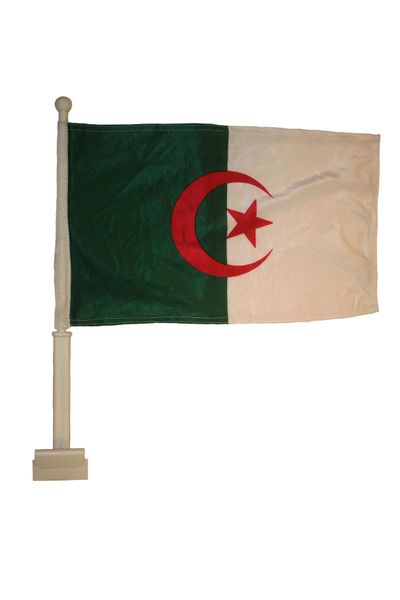 ALGERIA COUNTRY CAR HEAVY DUTY FLAG .. 12" X 18" INCHES .. NEW AND IN A PACKAGE