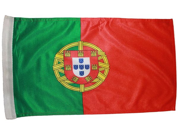 PORTUGAL COUNTRY HEAVY DUTY FLAG WITH SLEEVE WITHOUT STICK .. 12" X 18" INCHES .. NEW AND IN A PACKAGE