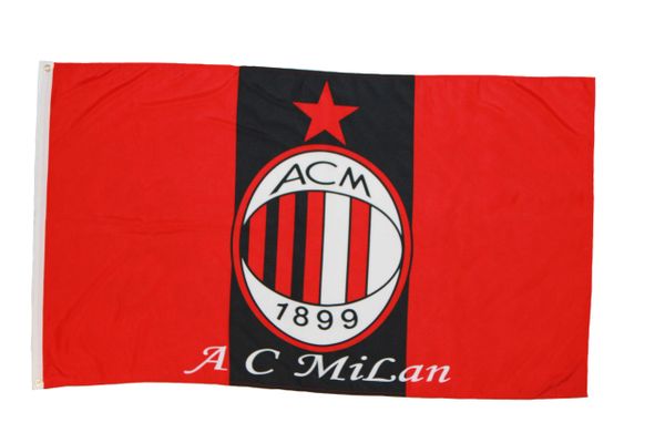 A.C. MILAN 3' X 5' FEET SOCCER FLAG BANNER .. NEW AND IN A PACKAGE