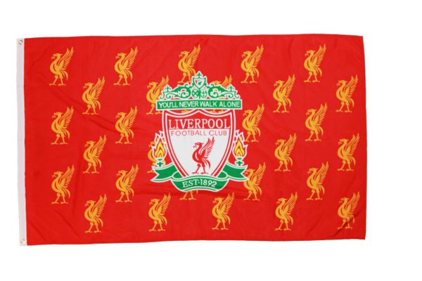 LIVERPOOL 3' X 5' FEET SOCCER FLAG BANNER .. NEW AND IN A PACKAGE