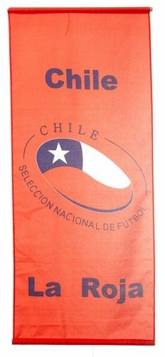 CHILE "LA ROJA" 46" X 20" INCHES SELECCION NACIONAL DE FUTBOL FIFA SOCCER WORLD CUP FLAG BANNER .. NEW AND IN A PACKAGE