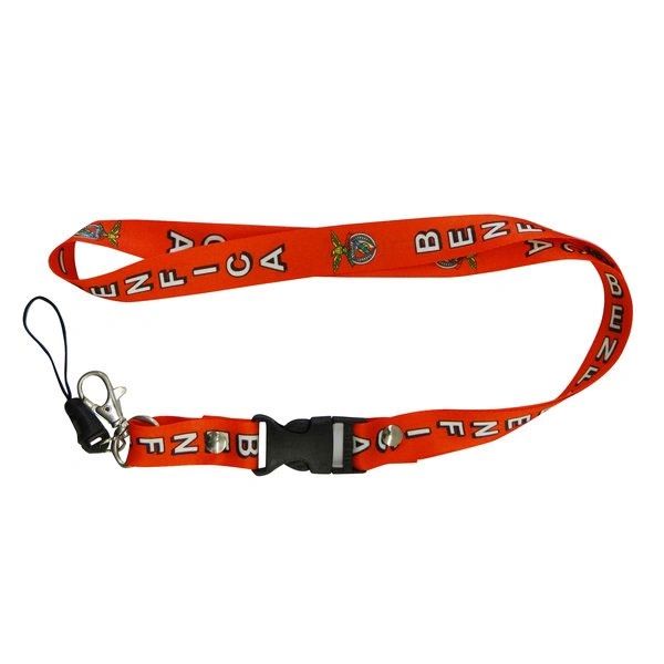 BENFICA LOGO SOCCER LANYARD KEYCHAIN PASSHOLDER NECKSTRAP .. CLASP AT THE END .. 24" INCHES LONG .. HIGH QUALITY .. NEW AND IN A PACKAGE