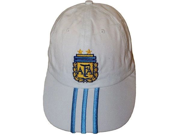 ARGENTINA WHITE WITH BLUE STRIPES AFA LOGO FIFA SOCCER WORLD CUP EMBOSSED HAT CAP .. NEW