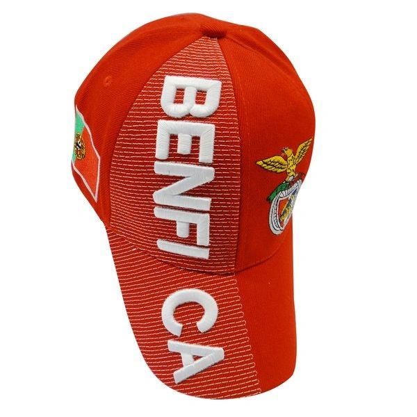 BENFICA RED WITH LOGO SOCCER EMBOSSED HAT CAP .. NEW