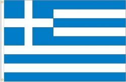 GREECE LARGE 3' X 5' FEET COUNTRY FLAG BANNER .. NEW AND IN A PACKAGE