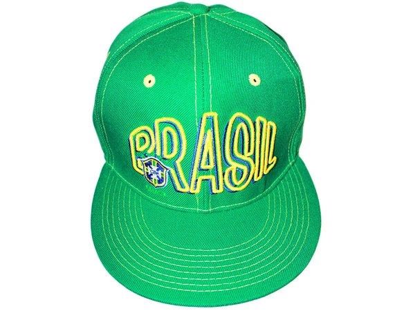 BRASIL GREEN SNAPBACK CBF LOGO FIFA SOCCER WORLD CUP HIP HOP CAP .. NEW